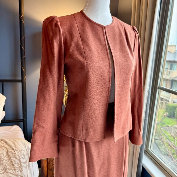 Vintage Rust Coloured Skirt Suit NWT - Picture 2 of 16